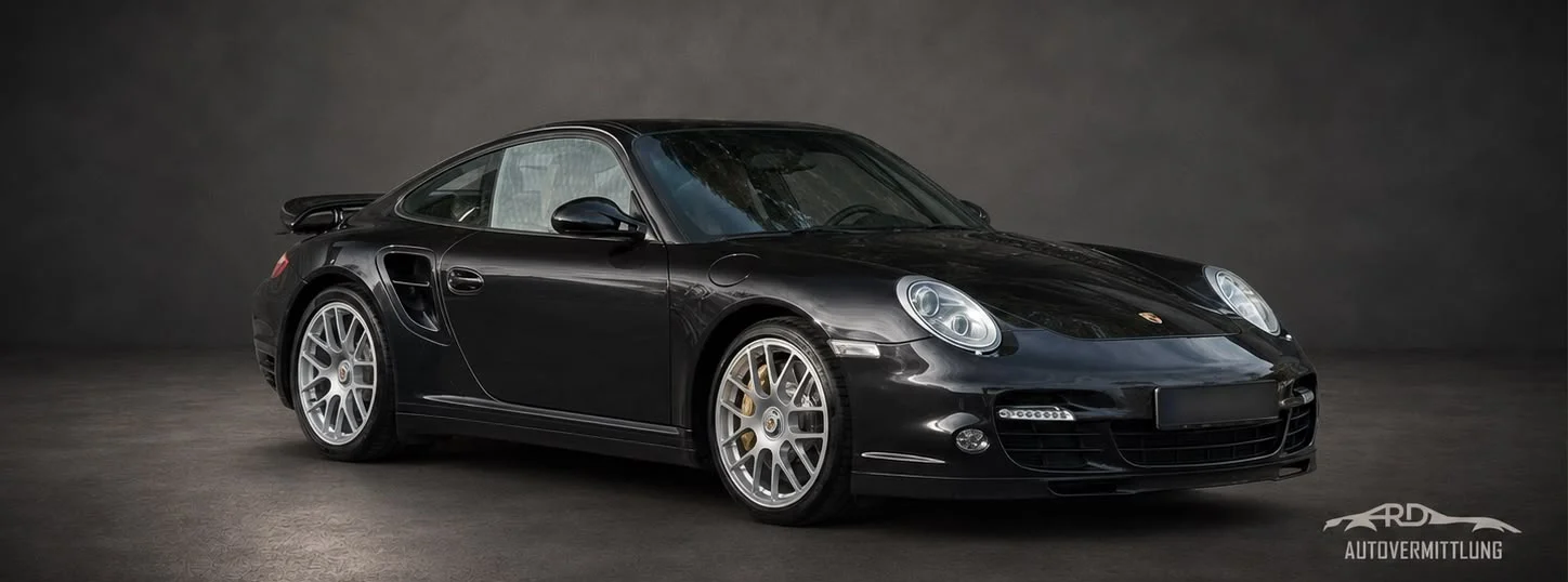 Porsche 911 Turbo S der Baureihe 997 im Studio – ein von RD Autovermittlung vermitteltes Fahrzeug